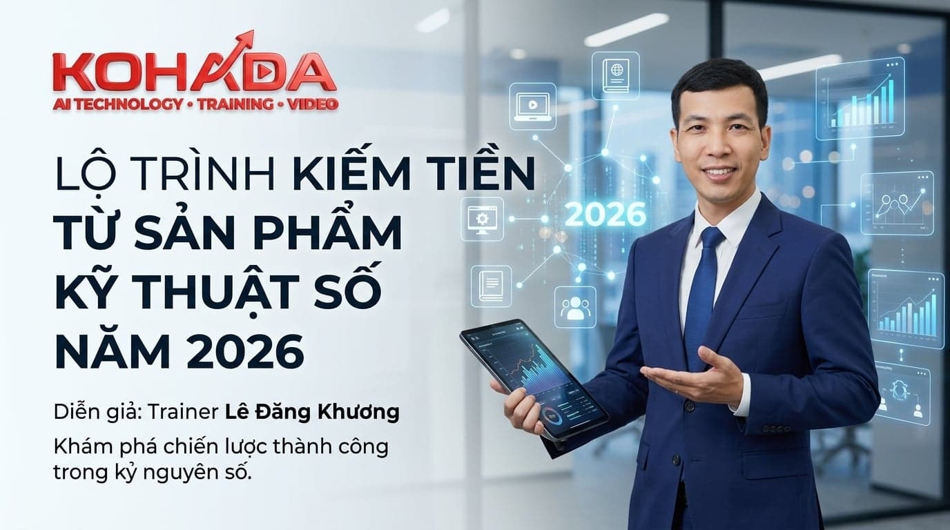 Lộ Trình Kiếm Tiền Từ Sản Phẩm Số 2026 — Trainer Kiên Trương
